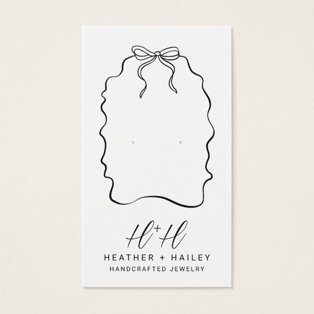 Whimsical Ribbon Handcrafted Jewellery Display Car (Front)