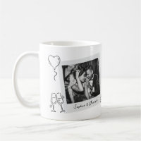 Whimsical Romantic Line Art and Wedding Photos