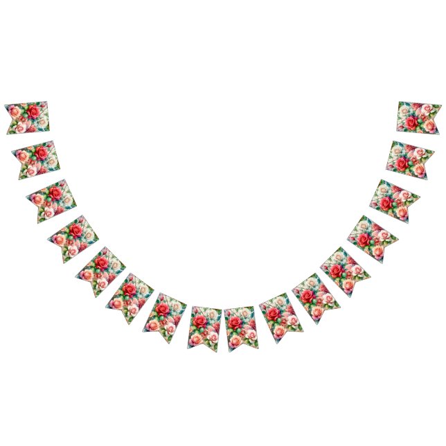 Whimsical Rose Pattern Bunting (All)