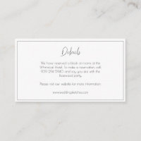 Whimsical RSVP Wedding Website Enclosure Card
