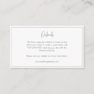Whimsical RSVP Wedding Website Enclosure Card