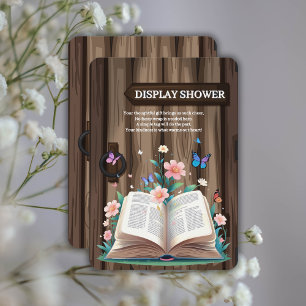 Whimsical Rustic Storybook Baby Shower Enclosure Card