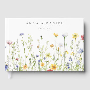 Whimsical Rustic Wildflower Wedding Guest Book