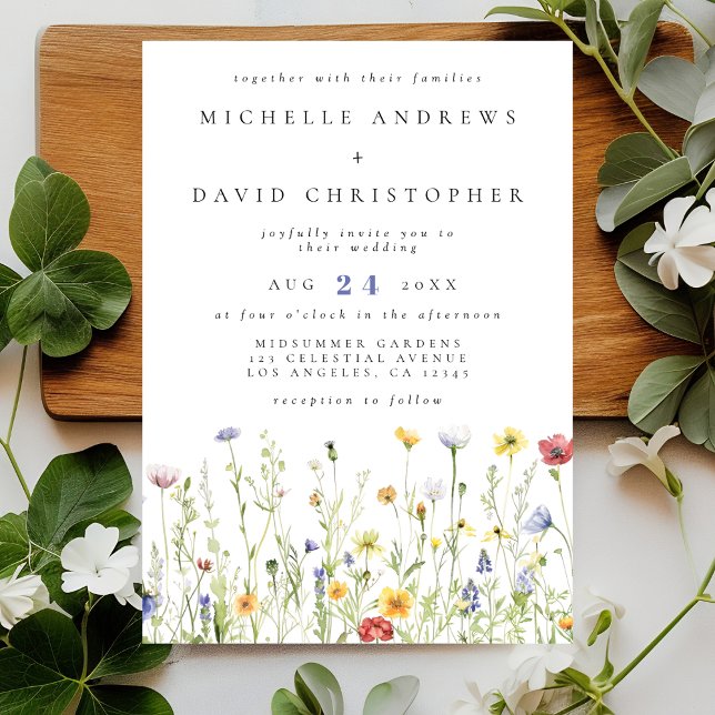 Whimsical Rustic Wildflower Wedding Invitation (Creator Uploaded)