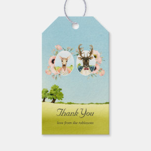 Whimsical Rustic Woodland Forest Deer Wedding Gift Tags