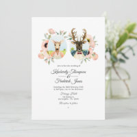 Whimsical Rustic Woodland Forest Deer Wedding
