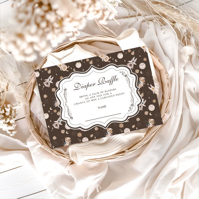 Whimsical Safari Animals Neutral Diapper Raffle Enclosure Card (Creator Uploaded)