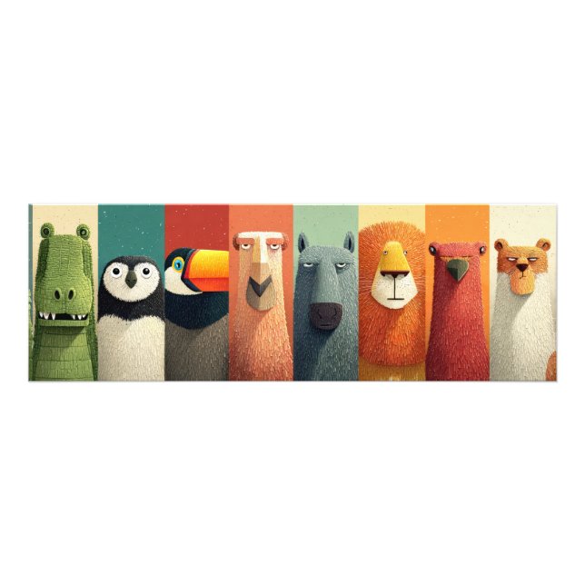Whimsical Safari Animals Poster (Front)
