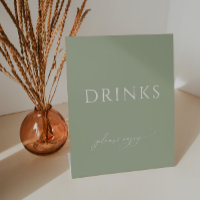 Whimsical Sage Green Baby Shower Drinks