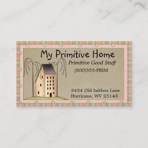 Whimsical Saltbox House Business Card