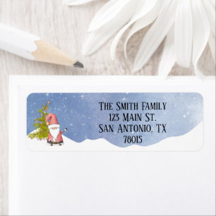 Whimsical Santa Christmas Return Address
