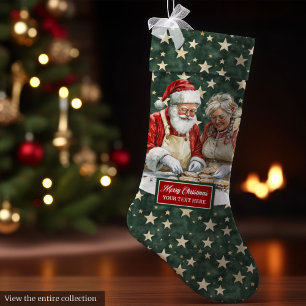 Whimsical Santa Claus Christmas Stocking Family
