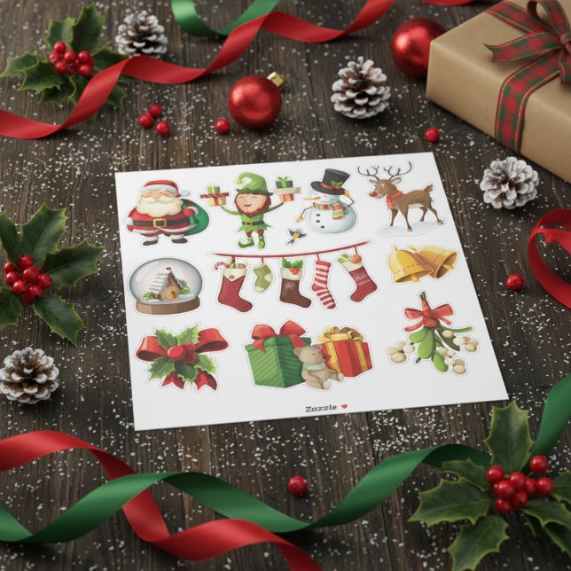 Whimsical Santa & Friends Sticker Pack (Whimsical Santa & Friends Sticker Pack)
