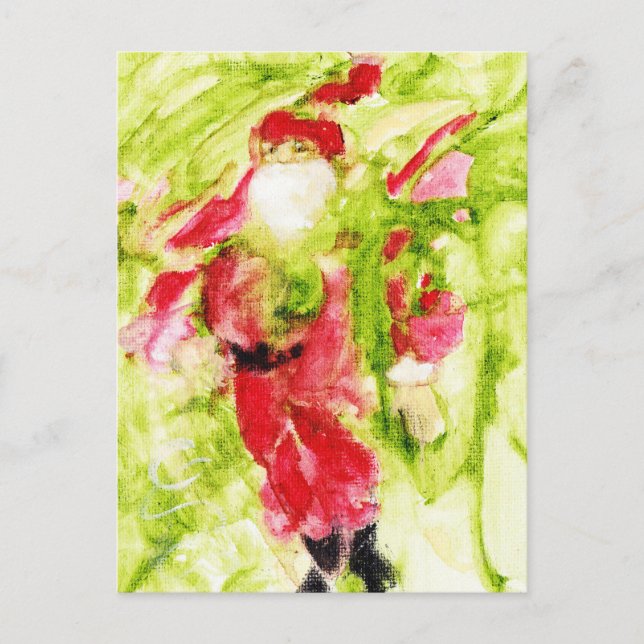 Whimsical Santa Postcard (Front)