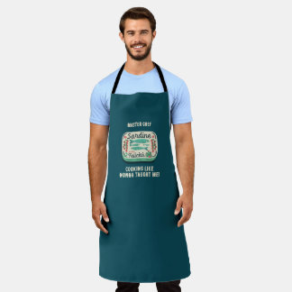 Whimsical Sardine Nonna's Recipes Master Chef Apron