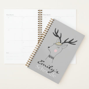 Whimsical Scandinavian Deer Personalised Planner