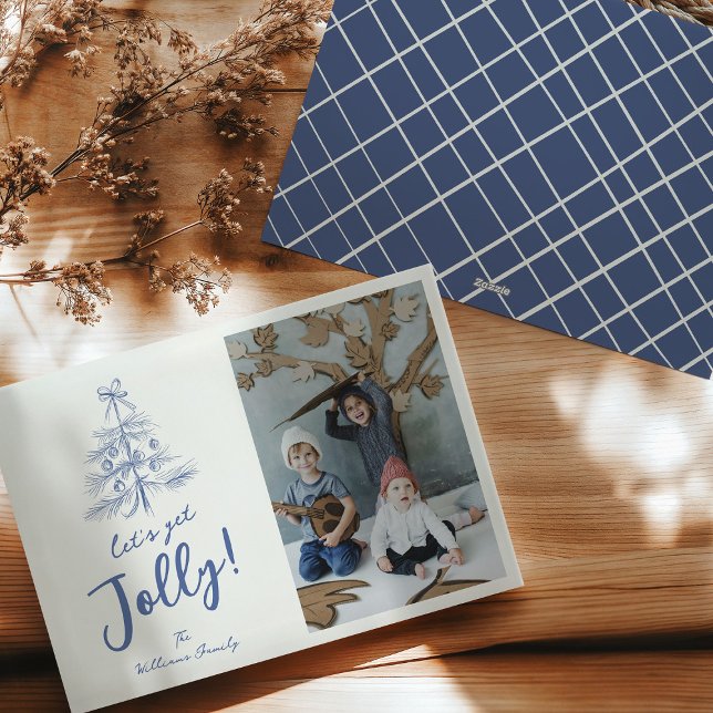 Whimsical Scribble Christmas Photo Holiday Card (Creator Uploaded)