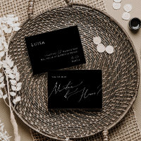 Whimsical Script Black | Matron of Honour Card