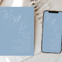 Whimsical Script | Blue We Still Do Vow Renewal