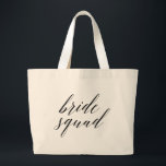 Whimsical Script Bride Squad Bachelorette Tote Bag<br><div class="desc">Whimsical Script Bride Squad Bachelorette Tote Bag</div>