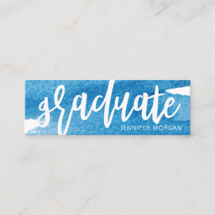 whimsical script brush stroke graduation Name Card