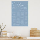 Whimsical Script | Dusty Blue Alphabetical Seating