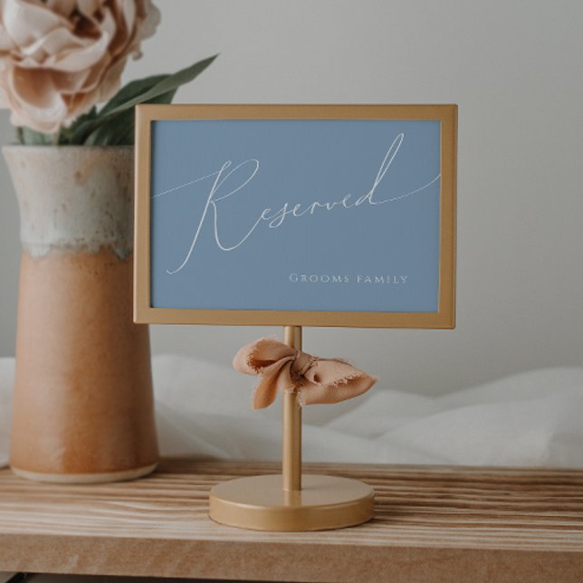 Whimsical Script | Dusty Blue Reserved Sign (Creator Uploaded)