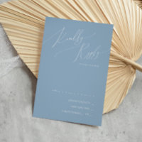 Whimsical Script | Dusty Blue RSVP Card