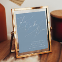 Whimsical Script | Dusty Blue This Candle Burns