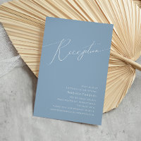 Whimsical Script | Dusty Blue Wedding Reception