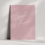 Whimsical Script | Dusty Rose Bridal Shower Invitation<br><div class="desc">Introducing our stunning whimsical script | dusty rose bridal shower invitation perfect for your simple modern boho spring celebration. Our elegant design includes a vibrant bright, pastel colour palette with a vintage chic calligraphy script. Whether you prefer a minimalist or classic style, our unique editable product offers luxury and elegance,...</div>