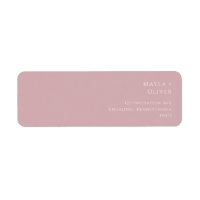Whimsical Script | Dusty Rose Return Address Label