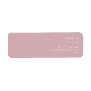 Whimsical Script   Dusty Rose Return Address Label
