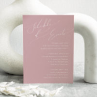 Whimsical Script | Dusty Rose Schedule of Events