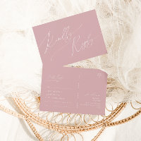 Whimsical Script | Dusty Rose Song Request RSVP