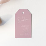 Whimsical Script | Dusty Rose Wedding Welcome Gift Tags<br><div class="desc">Introducing our stunning whimsical script | dusty rose wedding welcome gift tags perfect for your simple modern boho spring celebration. Our elegant design includes a vibrant bright, pastel colour palette with a vintage chic calligraphy script. Whether you prefer a minimalist or classic style, our unique editable product offers luxury and...</div>