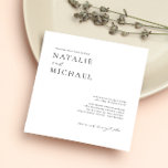 Whimsical Script Modern Minimalist Square Wedding Invitation<br><div class="desc">Our "Whimsical Script Modern Minimalist Square Wedding Invitation" is the perfect choice for couples looking to add a touch of whimsy to their big day. This square invitation features a minimalist design with clean lines and a modern colour palette. The standout feature of this design is the whimsical script font,...</div>