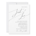 Whimsical Script Nothing Fancy Just Love Wedding