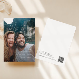 Whimsical Script Photo Elopement Announcement