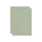 Whimsical Script | Sage Green Just Love Wedding