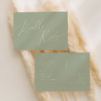 Whimsical Script | Sage Green Song Request RSVP