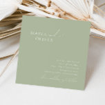 Whimsical Script | Sage Green Square Wedding Invitation<br><div class="desc">Introducing our stunning whimsical script | sage green square wedding invitation perfect for your simple modern boho spring celebration. Our elegant design includes a vibrant bright, pastel colour palette with a vintage chic calligraphy script. Whether you prefer a minimalist or classic style, our unique editable product offers luxury and elegance,...</div>