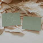 Whimsical Script | Sage Green Wedding Thank You Postcard<br><div class="desc">Introducing our stunning whimsical script | sage green wedding thank you postcard perfect for your simple modern boho spring celebration. Our elegant design includes a vibrant bright, pastel colour palette with a vintage chic calligraphy script. Whether you prefer a minimalist or classic style, our unique editable product offers luxury and...</div>