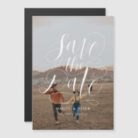 Whimsical Script Save The Date Full Photo