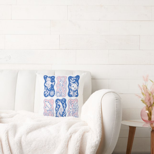 Whimsical Sea Creatures Cushion (Couch)