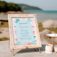 Whimsical Sea Life Signature Drinks Baby Shower
