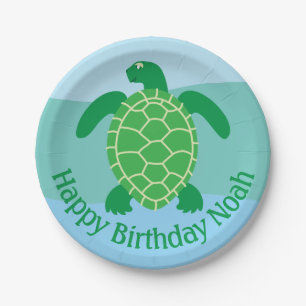 Whimsical Sea Turtle Paper Plates