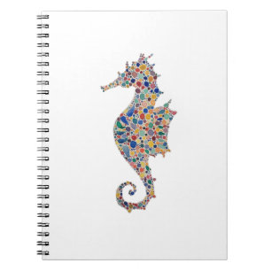 Whimsical Seahorse notebook
