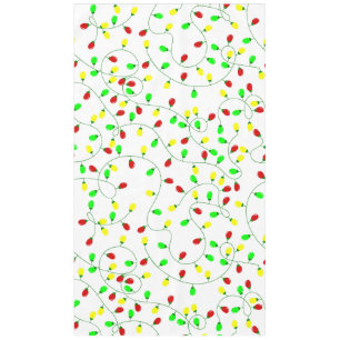 whimsical seamless christmas tree lights tablecloth