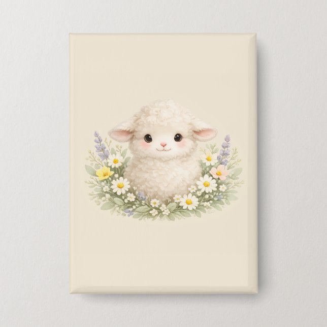 Whimsical Sheep and Wildflowers for a Charming (Front)
